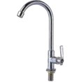 thumbnail image 1 of Cold Water Sink Faucet Single Handle One Hole High Arc Deck Mount Stainless Steel Bar Faucet - CX, 1 of 5