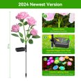 thumbnail image 2 of Big sale 2 Pc Solar Rose Lights For Outside, 4LED Outdoor Solar Lights For Yard,Solar Spotlights Waterproof Auto On/Off For Wall, Garden, Pool, Tree, 2 of 4