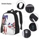 thumbnail image 3 of Easygdp Patriotic Skull Art Mochila para Niños y Niñas con Set de Caja de Almuerzo y Estuche para Lápices 3 en 1, Mochila Escolar Estampada para Adolescentes, 3 of 7