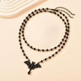 thumbnail image 6 of Top-kevin Gothic Bat Necklaces Moon Cross Necklaces Black Crystal Chain Halloween Black Pendant Choker Halloween Jewelry for Woman, 6 of 8