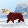 thumbnail image 2 of LEHOZIHEQ Big Dog Clothes, Winter Thickened Soft Warm Double Sided Padded Cold Home Dog Four Legged Clothes, 2 of 7