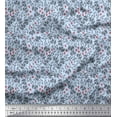 thumbnail image 1 of Soimoi Polyester Crepe Fabric Leaves & Rose Shirting Printed Fabric 1 Yard 42 Inch Wide, 1 of 1
