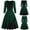 Black, variant on Turilly Women Plus Size Party Dress Flower Lace Insert Mock Button Bowknot Vintage Dress
