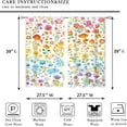 thumbnail image 2 of Colorful Boho Floral Small Kitchen Curtains Watercolor Flower Window Treatment Plant Bohemian Rod Pocket Cafe Short Window Curtains for Bathroom Dining Room Tier Treatment Drapes 27.5x39 inch, 2 of 6