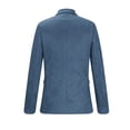 thumbnail image 4 of CHEEREAM Wool Coat Men Heavy Industry Vintage Work Retro Casual Men's Full Zip Jacket Single Breasted Office Fall Winter Overcoat Blue XXL, 4 of 5