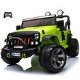 thumbnail image 1 of VOLTZ TOYS Voiture Électrique 24 V pour Enfants, Camion Tout-Terrain 2 Places avec Télécommande, Lumières DEL, Sièges en Cuir, Lecteur MP3, Vert, 1 of 8