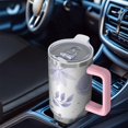 thumbnail image 6 of Floral 40oz Tumbler– Stainless Steel Insulated Tumbler with Handle and Straw, Large Capacity Travel Cup for Hot & Cold Drinks,Thanksgiving,Christmas, Spring,Flower, 6 of 6