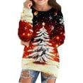 thumbnail image 1 of XXWXYD Chandail en Molleton Graphique de Noël pour Filles, Col Rond Manches Longues Chandail pour Automne Hiver Vacances, Chemise Décontractée de Noël avec Design Festif, Cadeau de Vacances 2023 pour Enfants, 1 of 5