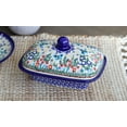 thumbnail image 2 of Blue Rose Polish Pottery Garden of Eden Butter Tub, 2 of 3