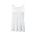 thumbnail image 4 of Women's Sleeveless Knit Beach Top Casual Solid Color Camisole Tank Top Lightweight Breathable Summer Vacation Beachwear Swim Cover Up Top, White Size XXL, 4 of 9