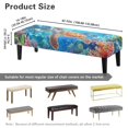 thumbnail image 7 of Jiueut Sea Turtle Coral Fish Print Dining Bench Cover, Stain Resistant Chair Seat Cushion Dustproof Rectangle Bench Protector Cover Home Decor Accessorie for Dining Room Living Room Kitchen, 7 of 7
