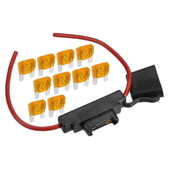 Unique Bargains 1 Set 40A Maximum Blade Style Fuse 10AWG Fuse Holder 10 Gauge Fuse Holder Blade Style Inline Fuse Holder