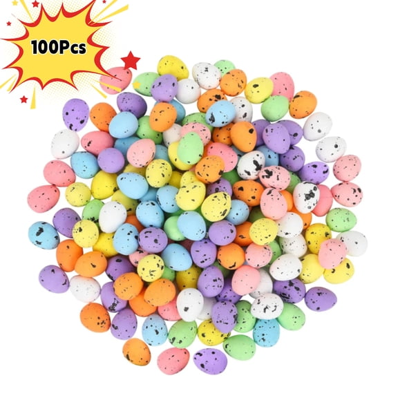 100 Pcs Mini Easter Eggs Easter Decorations Speckled Eggs for Basket Fillers Spring Party Favors Home Centerpiece Decor
