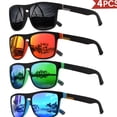 thumbnail image 2 of Typpkmm 1/3/ Men Classical Square Sports Sunglasses Lightweight Pc Frame Uv400 for Driving Fishing Cycling Unisex Durability 4PCS, 2 of 7