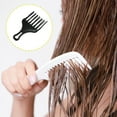 thumbnail image 6 of Vocoste Afro Hair Pick Comb Large Hair Fork Comb Hairdressing Styling Tool Plastic Black 7.09"x3.74", 6 of 7