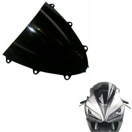 Double Bubble Windshield - GZYF Double Bubble Motorcycle Front Windshield Windscreen Cover For Honda CBR 1000RR 2008-2011 ABS Plastic Black Smoke