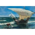 thumbnail image 2 of Sorolla, Joaquin 14x11 Black Modern Framed Museum Art Print Titled - On the coast of Valencia, 2 of 4