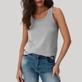 thumbnail image 2 of WZXFASHION Tank Top For Women Summer Sleeveless Neck Ribbed Workout Tank Tops Slim Basic Tee Shirts Camisoles&Tanks White XXL, 2 of 9