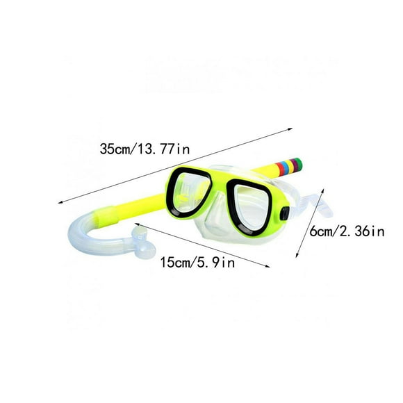Garde-visage pour Enfants Réutilisable Ajustable Imperméable Sport Nautique Natation Plongée Tuba Piscine Écran Facial avec Tube de Respiration Jaune