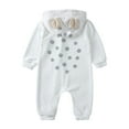 thumbnail image 3 of Onesies Deer Jumpsuit Knitted Overall Hooded Romper Spring Cute Clothes Onesies White 6 Months-9 Months, 3 of 7