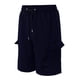 thumbnail image 4 of pstuiky Abreviatura para hombres, Pantalones cortos casuales de moda para hombre, de color liso, con cintura elástica y múltiples bolsillos. Pantalones cortos de golf, 4 of 8
