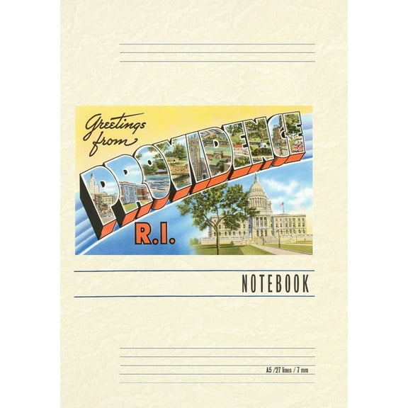 Vintage Lined Notebook Greetings from Providence, (Paperback)