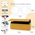 thumbnail image 2 of Linkidea Oversized Sunglasses Case, Large Frame Glasses Case for Sunglass, Eyeglasses Travel Bag Compatible with Persol Rectangle/Aviator RayBan Rectangular/Elliot Square (Yellow), 2 of 7