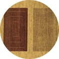 thumbnail image 1 of Ahgly Company Indoor Round Abstract Brown Modern Area Rugs, 7' Round, 1 of 4