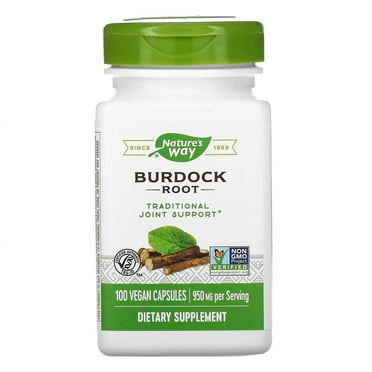 Nature's Way Burdock Root Non-GMO Project, Tru? ID Certified, 100 Ct