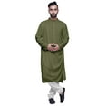 thumbnail image 6 of Atasi Solid Mens Kurta Cowl Drape Rayon Slub Festive Clothing Wear, 6 of 7