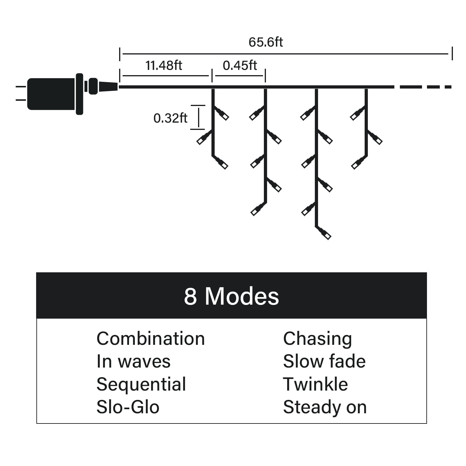 678LED Christmas Lights Outdoor, 66FT 8 Modes Icicle Lights for Outside 145 Drops Waterproof Icicle String Lights Plug in Connectable Hanging Lights for Outdoor Roof Indoor House Decor,Blue