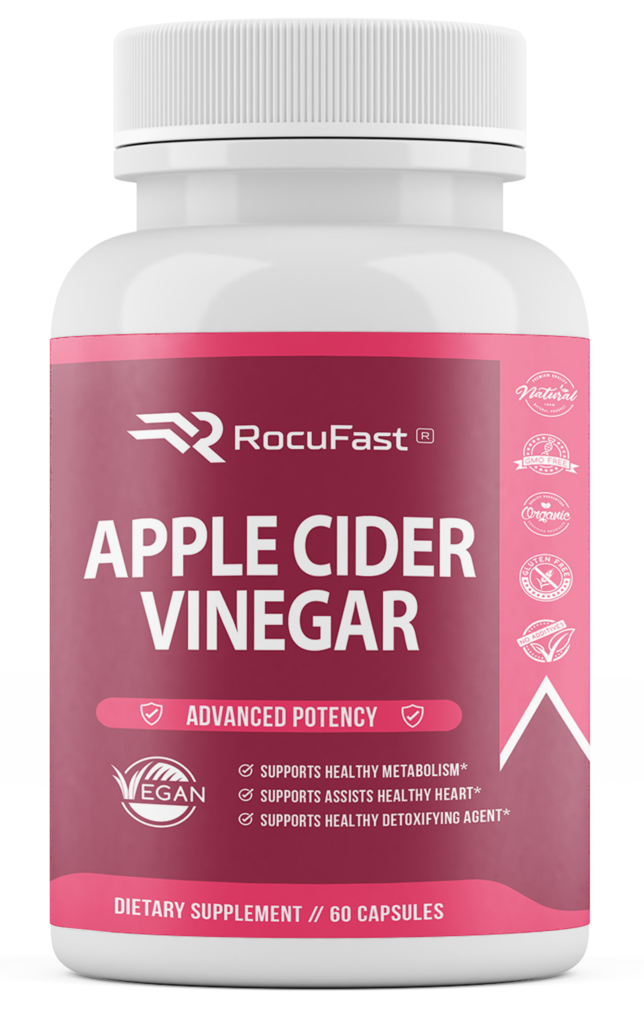 High Strength Raw Apple Cider Vinegar Capsules with Mother 1500mg Detox Support Appetite