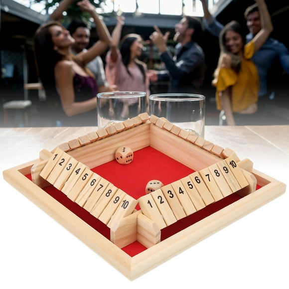 Shut The Box Dice Game, Fun To Play Practice Simple Math Shut The Box Board, Beautiful Wooden Board Game, For Bar KTV