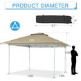 thumbnail image 6 of AVAWING 12x12 ft Outdoor Pop-up Canopy Party Tent Easy Setup Patio Wedding Tent, Khaki, 6 of 7