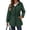 Army Green, variant on SuTry Women's Raincoat Jacket Hooded Full Zip Drawstring Waist Pleated Detail Zippered Pockets Water Resistant Lightweight Outdoor Travel Daily Commute Outerwear
