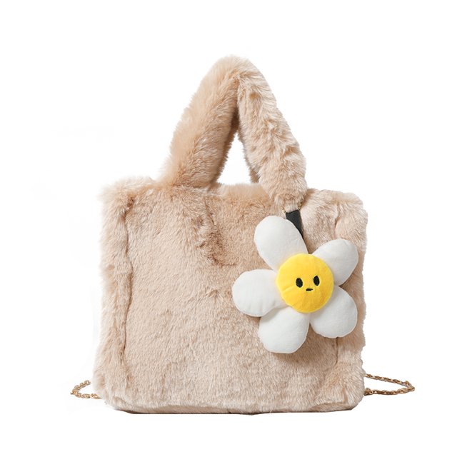 Bolso Peludo para Mujeres Peluche Correa Ajustable Viajar Por
