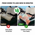 thumbnail image 4 of Golf Cart Seat Covers for 2 Seater,Ocean Coral Microfiber Cart Seat Towel Blanket,Abstract Boho Gradient Coastal Polka Dots Absorbent Breathable Non Slip Bench Seats Protector for Golf Course 51"x31", 4 of 9