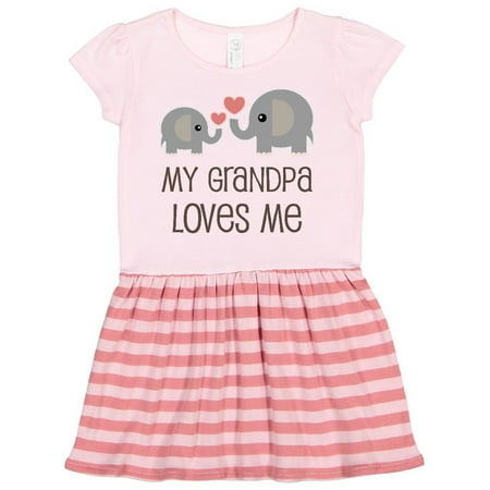 

Inktastic My Grandpa Loves Me Gift Toddler Girl Dress