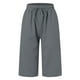 thumbnail image 4 of Pantalones capri elásticos para mujer - Pantalones informales con bolsillos grandes - Tejido suave de terciopelo dorado - Cintura alta - Tallas S-XXL - Lavado a mano/a máquina, 4 of 5