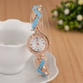thumbnail image 6 of Xinyolin Rhinestone Round Dial Leaf Linked Thin Strap Watch, Fashion Women's Quartz Wrist Watch, 6 of 8