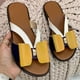 thumbnail image 5 of Bmisegm Flat Sandals Casual Soft Bowknot Slipper Flip Flops for Women Shoes Sandals Women Summer Yellow 8, 5 of 5