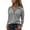 Gray, variant on SCACTO Fashion Women's Zip-Up Collar Long Sleeve Top, Solid Color Stretchy Knit Blouse for Spring/Fall Season