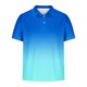 thumbnail image 5 of Camisa Casual de Impresión de Gradiente de los Hombres, Top de Solapa de Manga Corta en Tela de Malla Ligera para el Aire Libre Y el Ocio, Blusa de Suéter Elegante, 5 of 9
