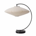 thumbnail image 2 of NOVA of California Roswell Table Lamp - Matte Black & Gunmetal Finish, Handcrafted Shinpuru-sa Linen-Cotton Shade, Black Marble Base, 2 of 10