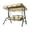 Beige, variant on Porch Swing Canopy Replacement Cover Waterproof Swing Top Awning Cover For 3 Seater Garden Glider Swing Only Canopy Cover(Beige-200Cm)