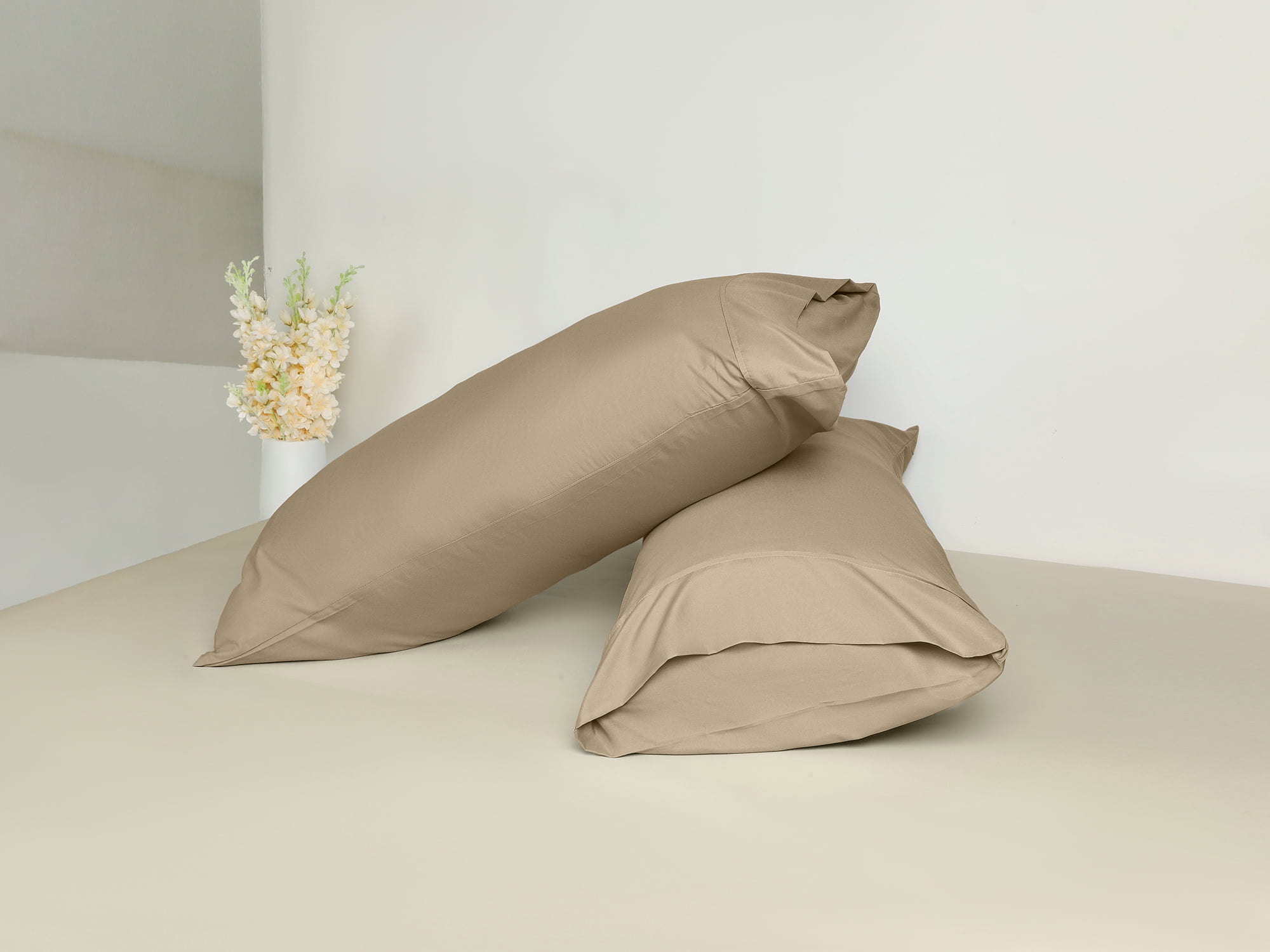 Unique Bargains Pillow Cases with Envelope Closure Pillow Covers 2 pcs Standard Camel