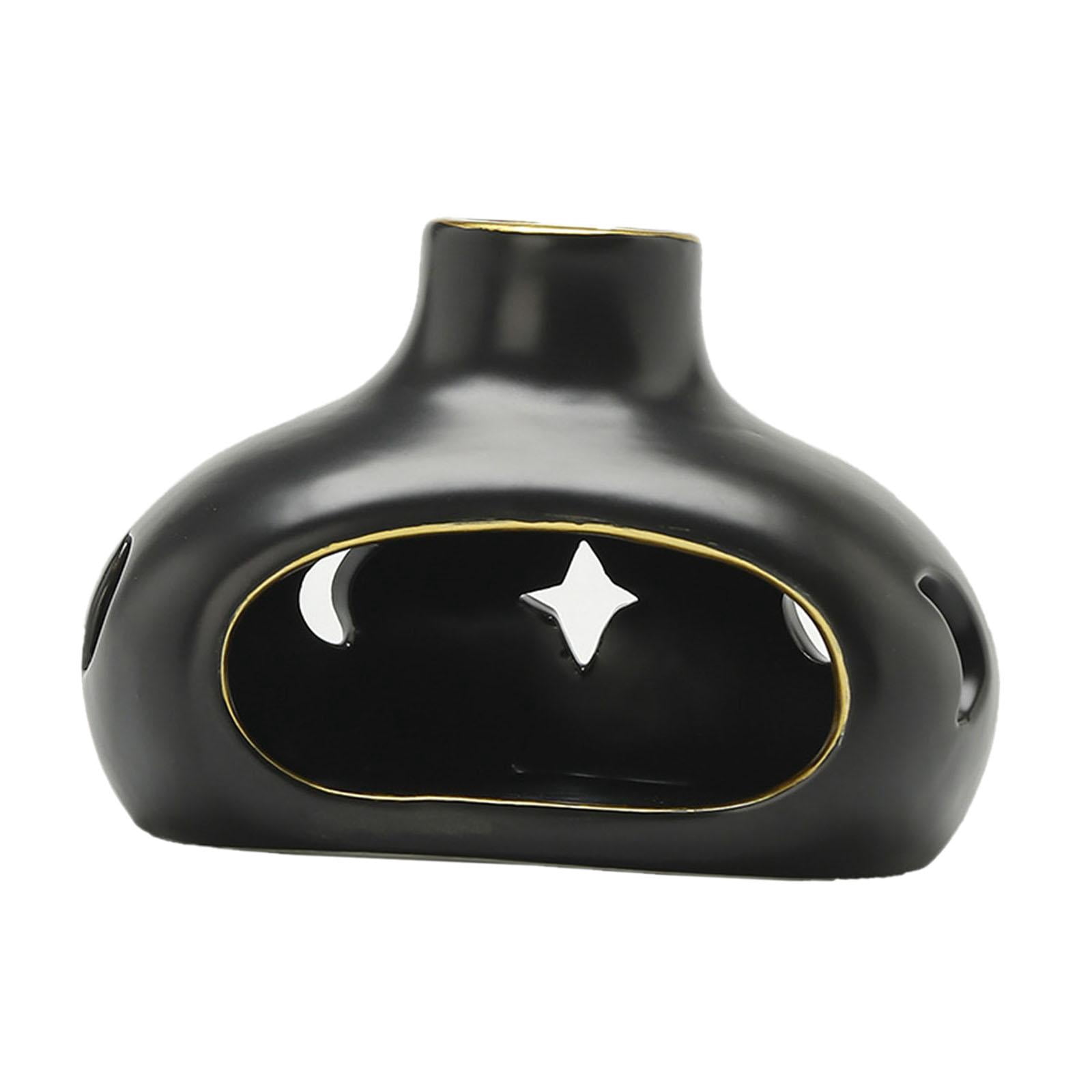Baoblaze Holder Ceramic Incense Burner Holder for Fireplace Farmhouse Yoga Black