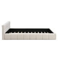 thumbnail image 6 of Christopher Knight Home Minimalist Chenille Queen Upholstered Bed, Tufted Checkerboard Headboard, Light Beige, 6 of 7