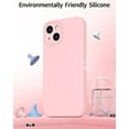 thumbnail image 2 of Compatible with iPhone 15 Case,Upgrade Liquid Silicone,with 2× Screen Protector[Enhanced Camera Protection][Scratch-Resistant Soft Microfiber Lining] Slim Cover Phone Cases (Pink), 2 of 12