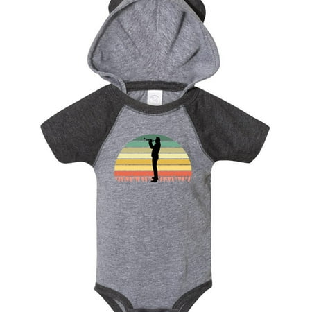 

Inktastic Trumpet Player Gift Retro Sunset Gift Baby Boy Bodysuit